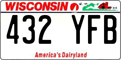 WI license plate 432YFB