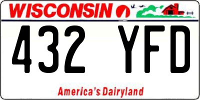 WI license plate 432YFD