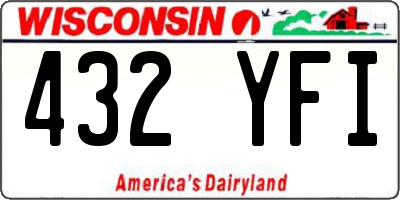 WI license plate 432YFI