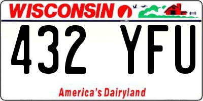 WI license plate 432YFU