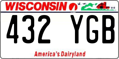 WI license plate 432YGB