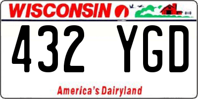 WI license plate 432YGD