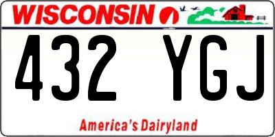 WI license plate 432YGJ