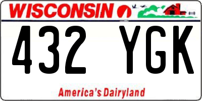 WI license plate 432YGK