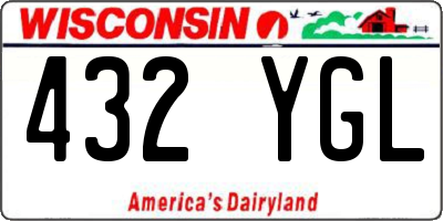 WI license plate 432YGL