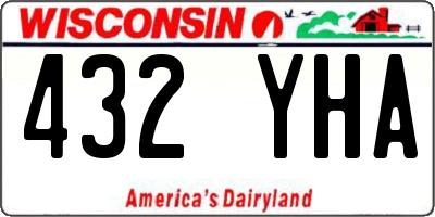 WI license plate 432YHA