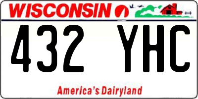 WI license plate 432YHC