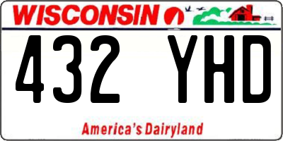 WI license plate 432YHD