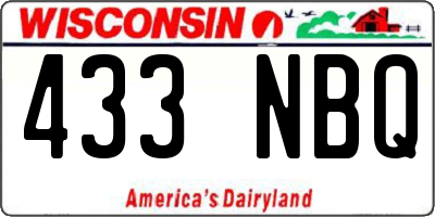WI license plate 433NBQ