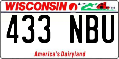 WI license plate 433NBU