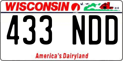 WI license plate 433NDD