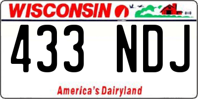 WI license plate 433NDJ