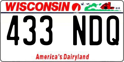 WI license plate 433NDQ