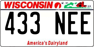 WI license plate 433NEE