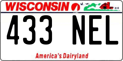 WI license plate 433NEL