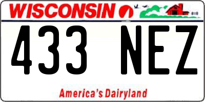 WI license plate 433NEZ