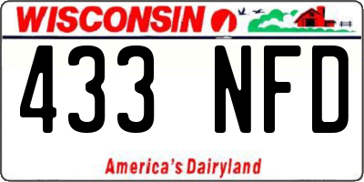 WI license plate 433NFD