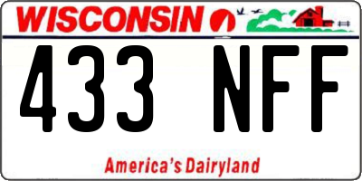 WI license plate 433NFF