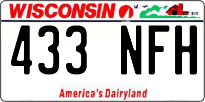 WI license plate 433NFH