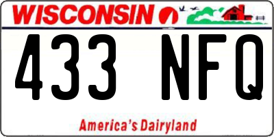 WI license plate 433NFQ