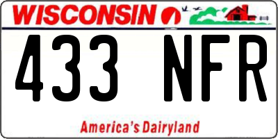 WI license plate 433NFR