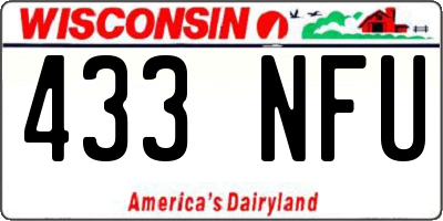 WI license plate 433NFU