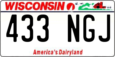 WI license plate 433NGJ