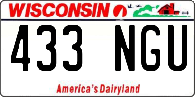 WI license plate 433NGU