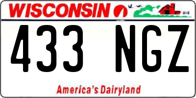 WI license plate 433NGZ