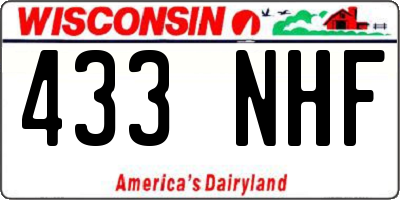 WI license plate 433NHF