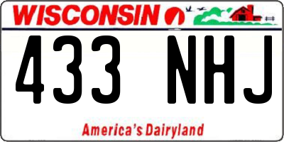 WI license plate 433NHJ