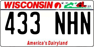 WI license plate 433NHN