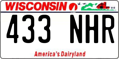 WI license plate 433NHR