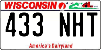 WI license plate 433NHT