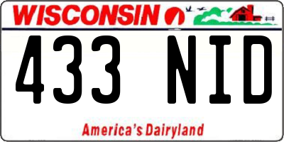 WI license plate 433NID