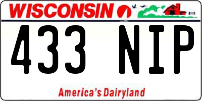 WI license plate 433NIP