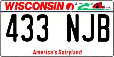 WI license plate 433NJB