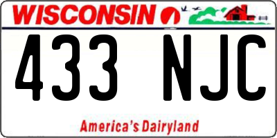 WI license plate 433NJC