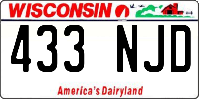 WI license plate 433NJD