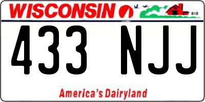 WI license plate 433NJJ
