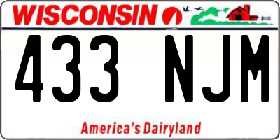 WI license plate 433NJM