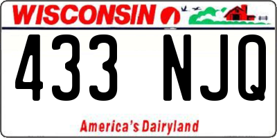 WI license plate 433NJQ