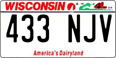 WI license plate 433NJV