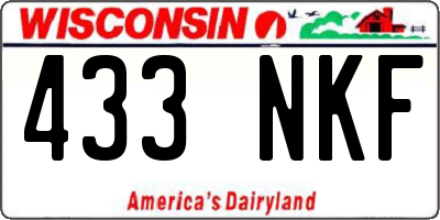 WI license plate 433NKF