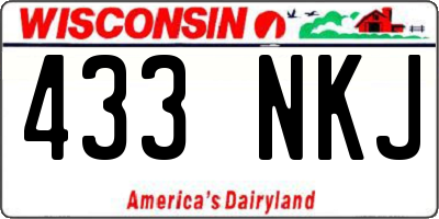 WI license plate 433NKJ