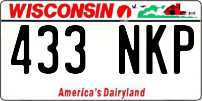 WI license plate 433NKP
