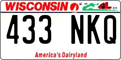 WI license plate 433NKQ