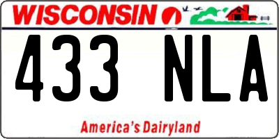 WI license plate 433NLA