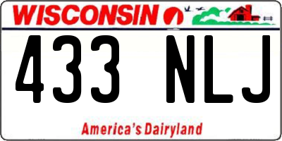 WI license plate 433NLJ