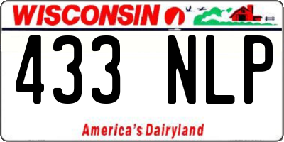 WI license plate 433NLP